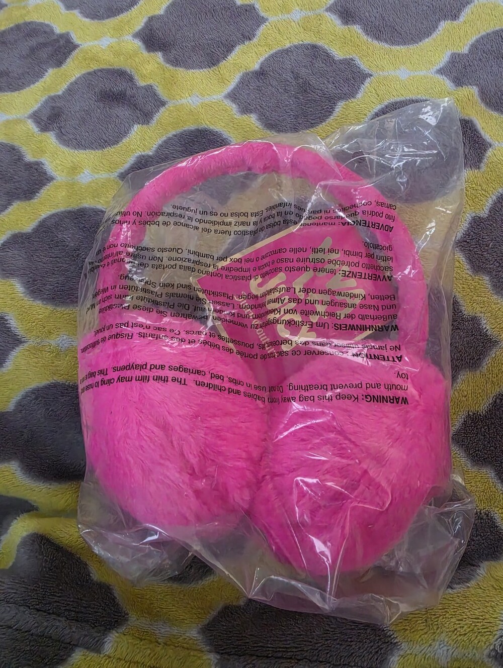 Viva La Juicy Hot Pink Plush Earmuffs
